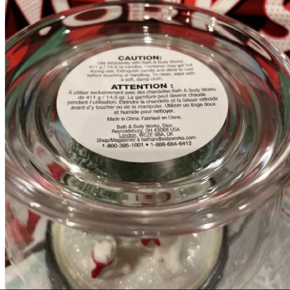 NIB Bath & Body Works Polar Bear 🐻‍❄️ Globe 3 Wick  Candle Holder - Picture 3 of 3
